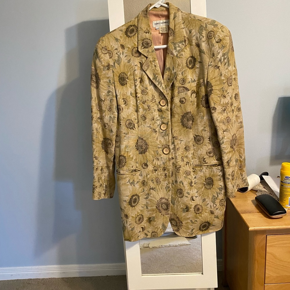 Vintage original Franco Marbelli sunflower jacket